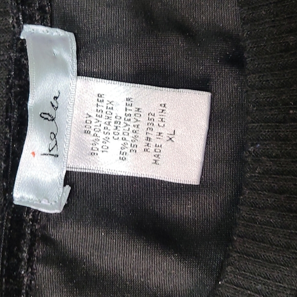 Black Velour Longsleeve Blouse - Picture 4 of 4